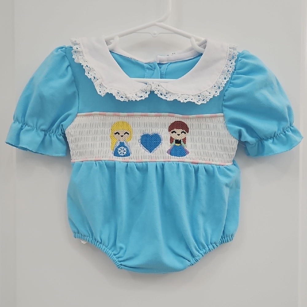 Honey Bean Light Blue Baby Romper